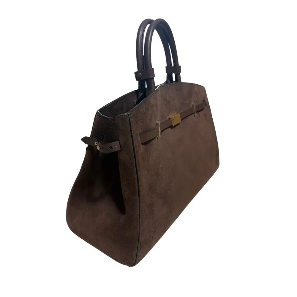 Demellier London NWT The Hudson Mocha Suede Tote Bag